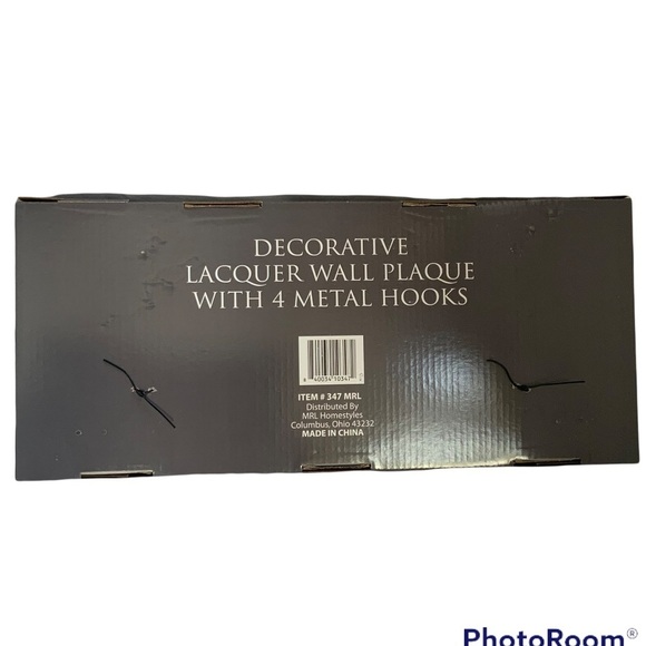 Dog Bone Shape Hook Rack Wall Plaque Decorative Lacquered 4 Metal Hooks Multi… - Picture 5 of 6